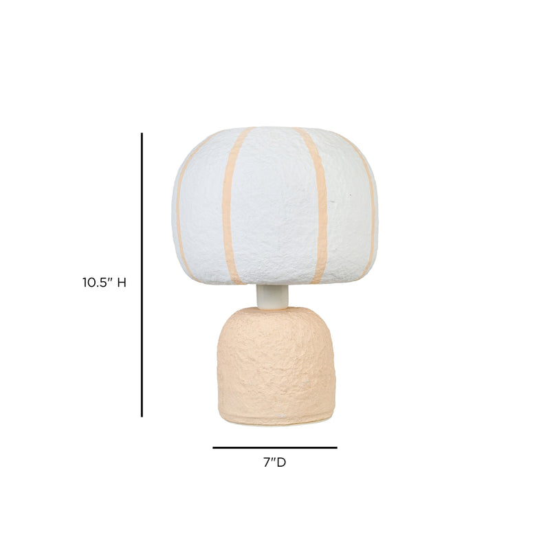 Margate Cotton Mache Table Lamp-zoom-