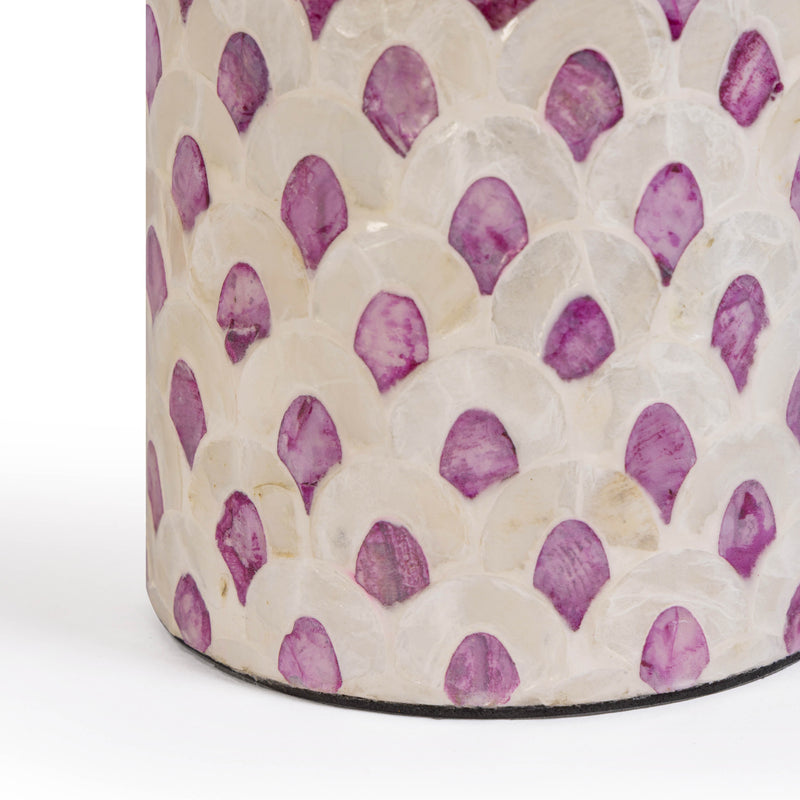 Merlot White Capiz Shell Table Lamp-zoom-