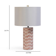 Lassy Pink Ribbon Capiz Shell Table Lamp