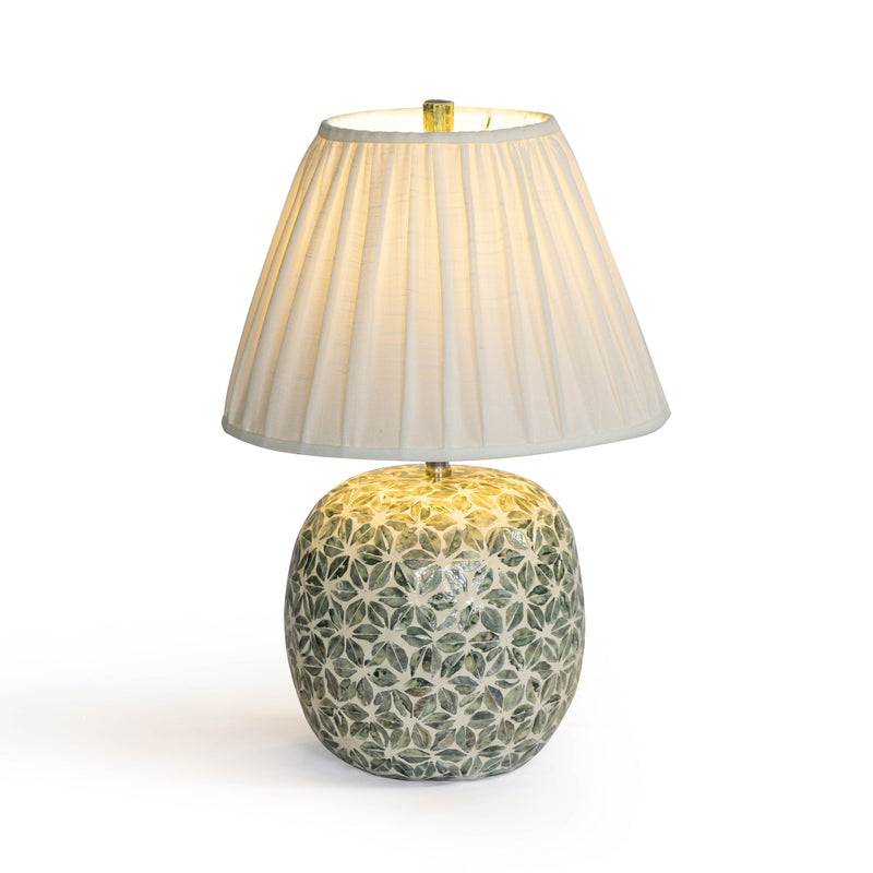 Yaya Green Capiz Shell Table Lamp-zoom-