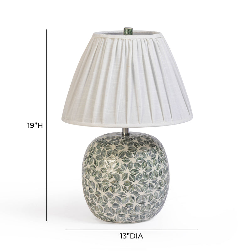 Yaya Green Capiz Shell Table Lamp-zoom-