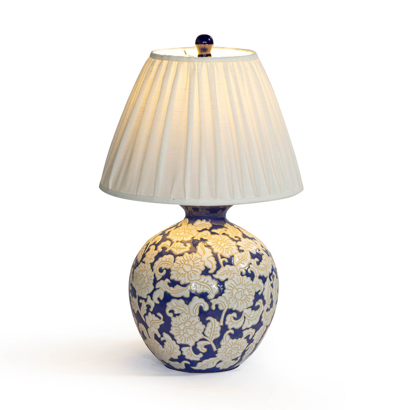 Diana Blue & White Table Lamp-zoom-