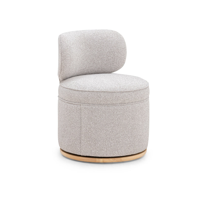 Amaya Grey Textured Performance Fabric Swivel Desk Chair-zoom-