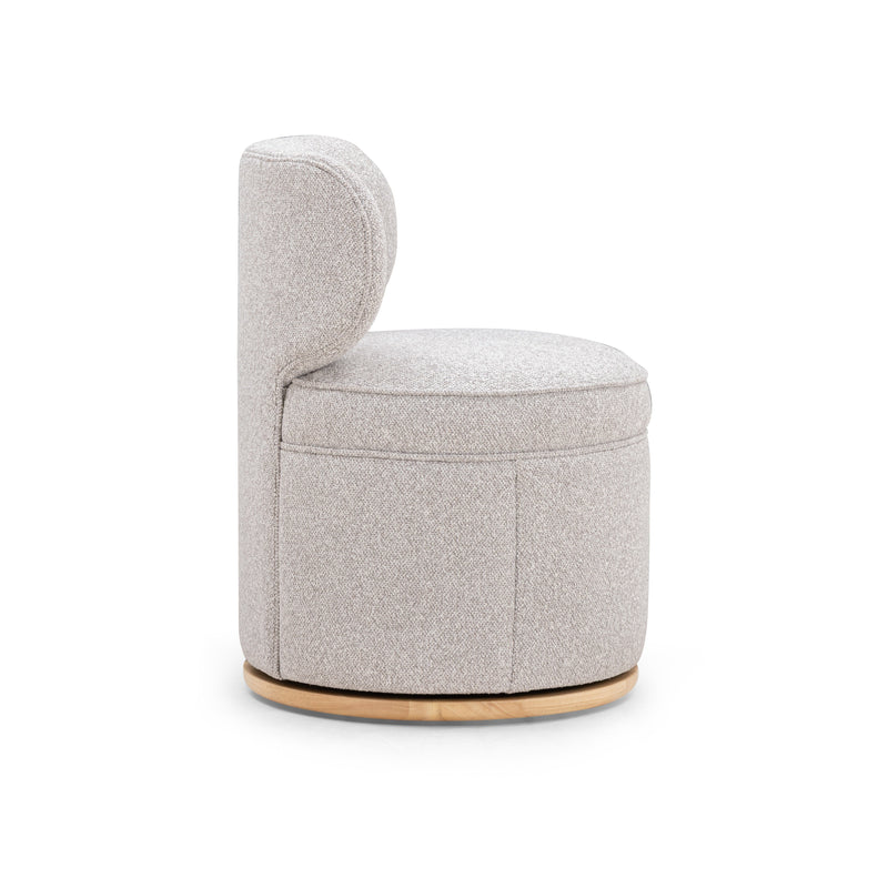 Amaya Grey Textured Performance Fabric Swivel Desk Chair-zoom-