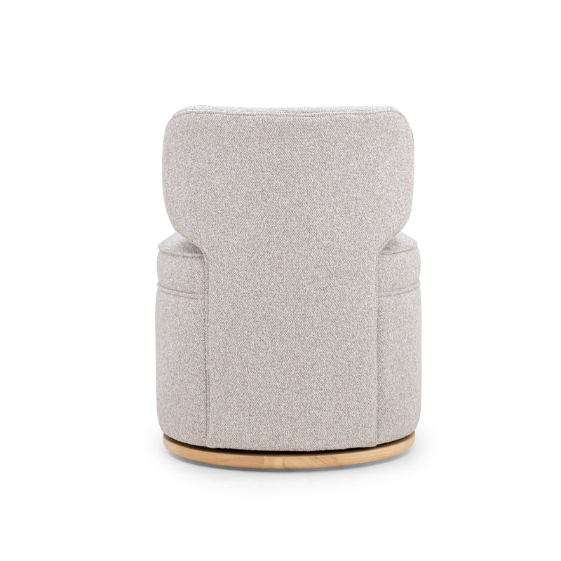 Amaya Grey Textured Performance Fabric Swivel Desk Chair-zoom-