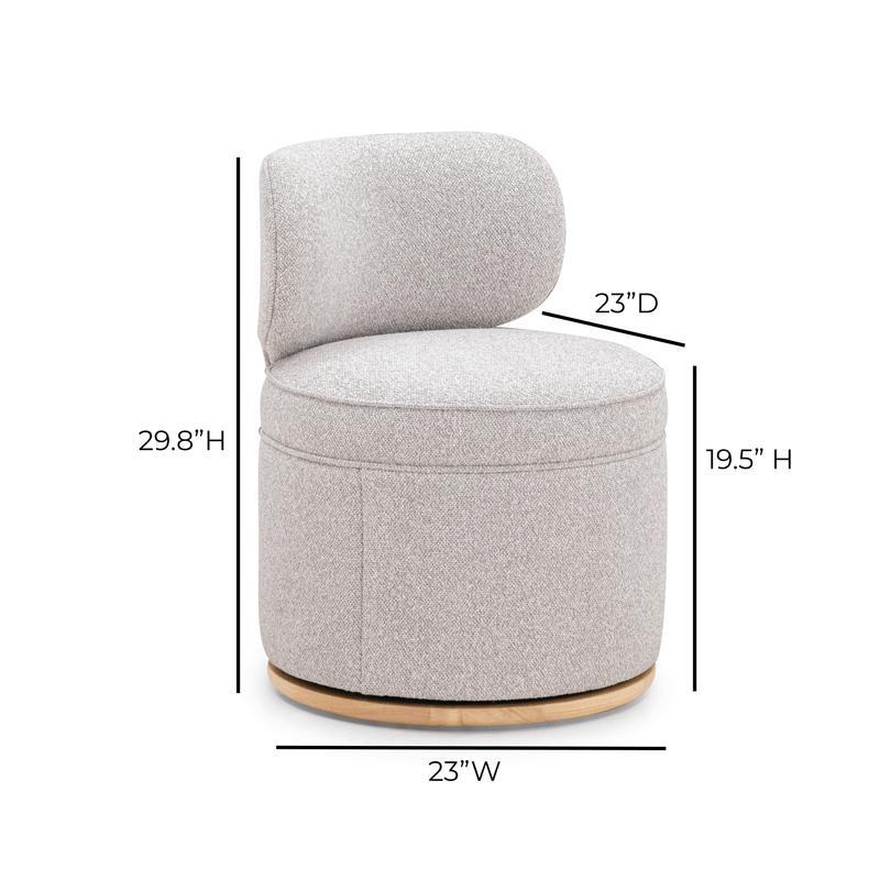 Amaya Grey Textured Performance Fabric Swivel Desk Chair-zoom-
