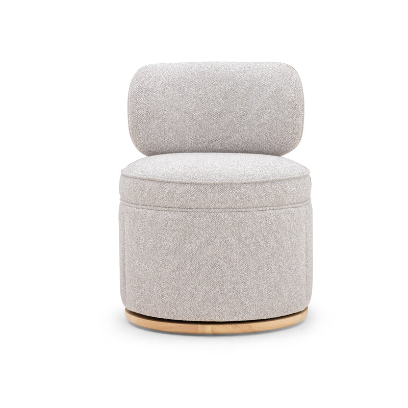 Amaya Grey Textured Performance Fabric Swivel Desk Chair-zoom-