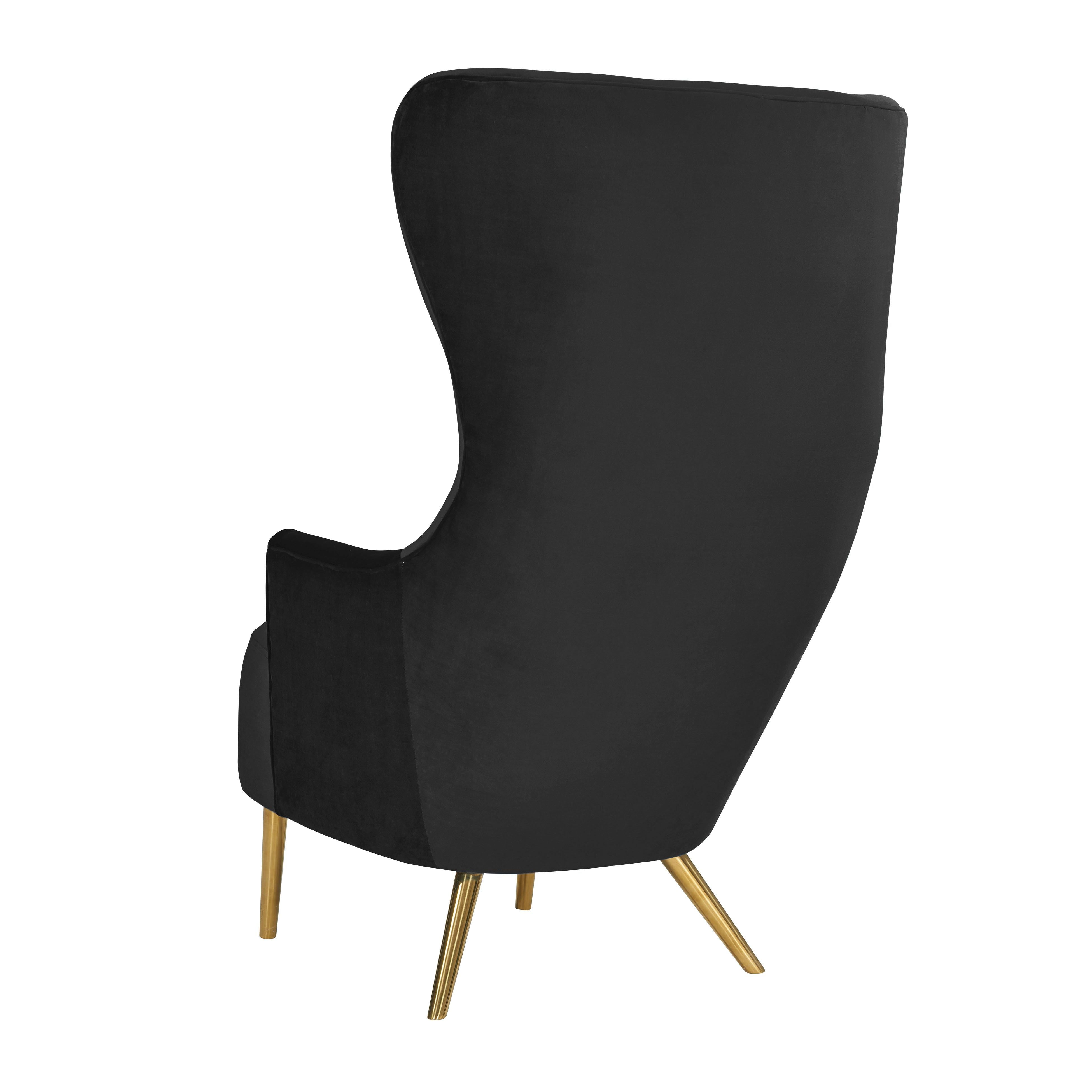 Julia Performance Velvet Wingback Accent Chair by Inspire Me! Home Decor