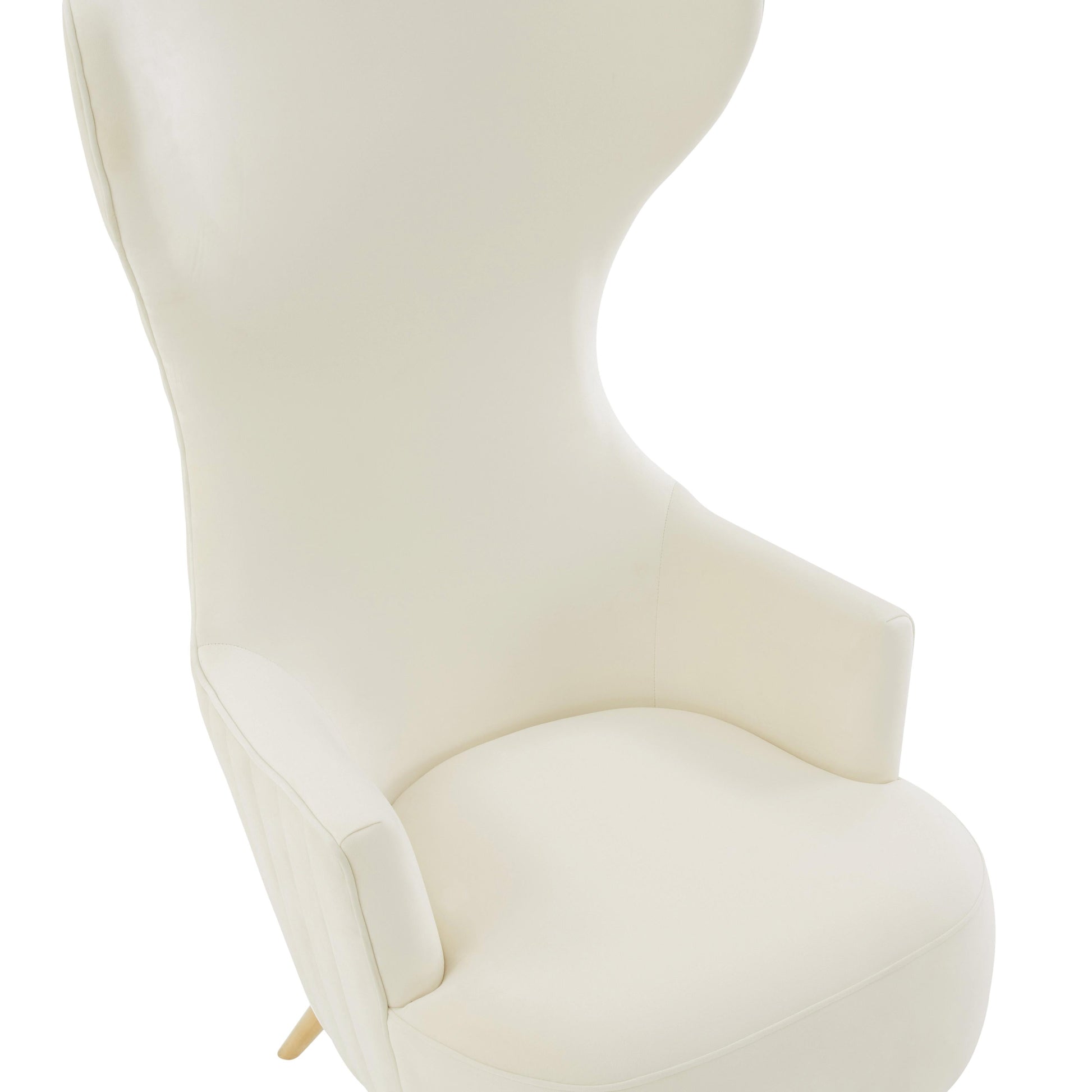Julia Performance Velvet Channel Tufted Wingback Accent Chair by Inspire Me! Home Decor