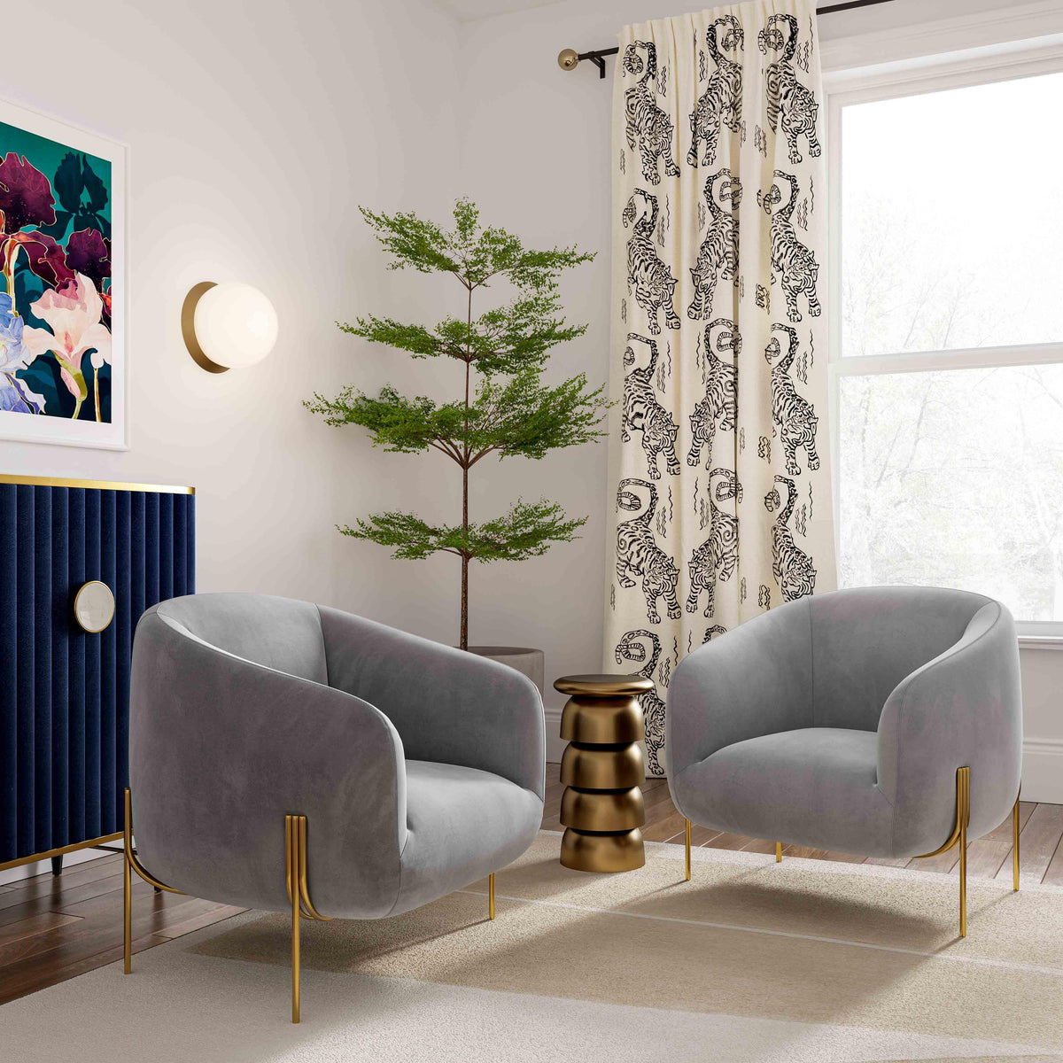 Kandra Performance Velvet Accent Chair by Inspire Me! Home Decor