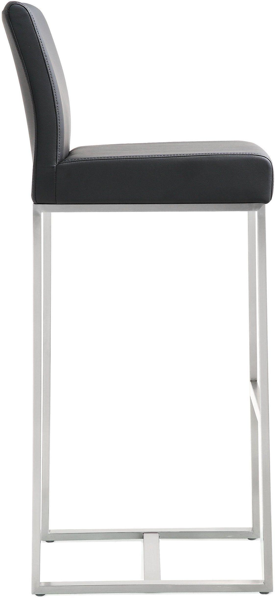 Denmark Performance Vegan Leather Stool with Silver Base - Set of 2