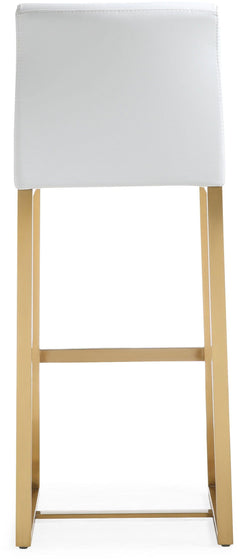 Denmark Performance Vegan Leather Stool with Gold Base - Set of 2
