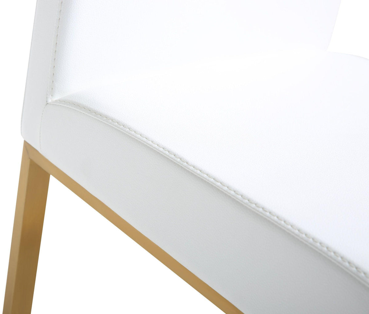 Denmark Performance Vegan Leather Stool with Gold Base - Set of 2