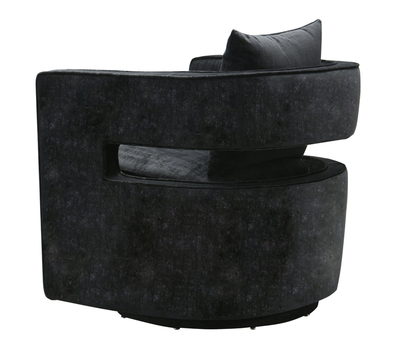 Kennedy Performance Velvet Swivel Accent Chair-zoom-