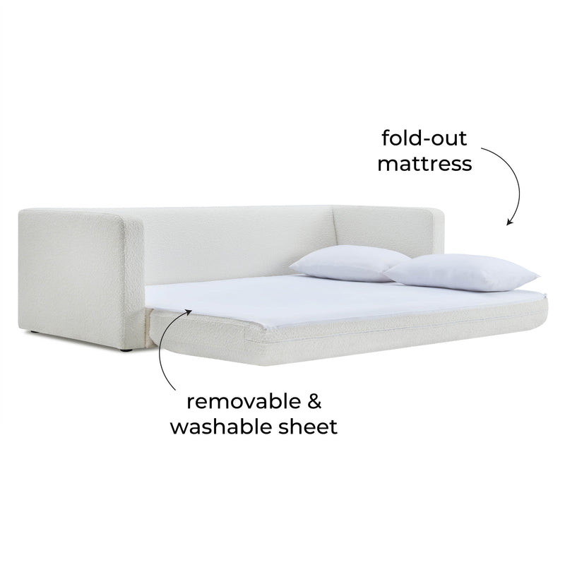 Ryan 91" Performance Boucle Sleeper Sofa-zoom-