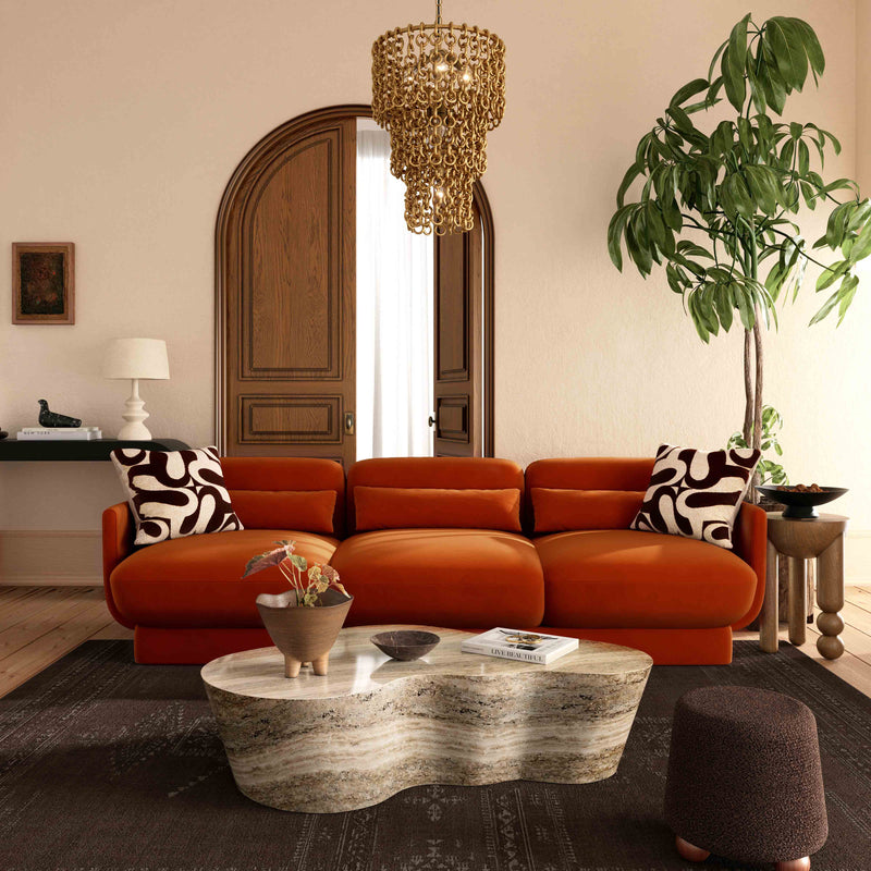 Azalea 90.5" Performance Velvet Sofa-zoom-
