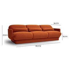 Azalea 90.5" Performance Velvet Sofa