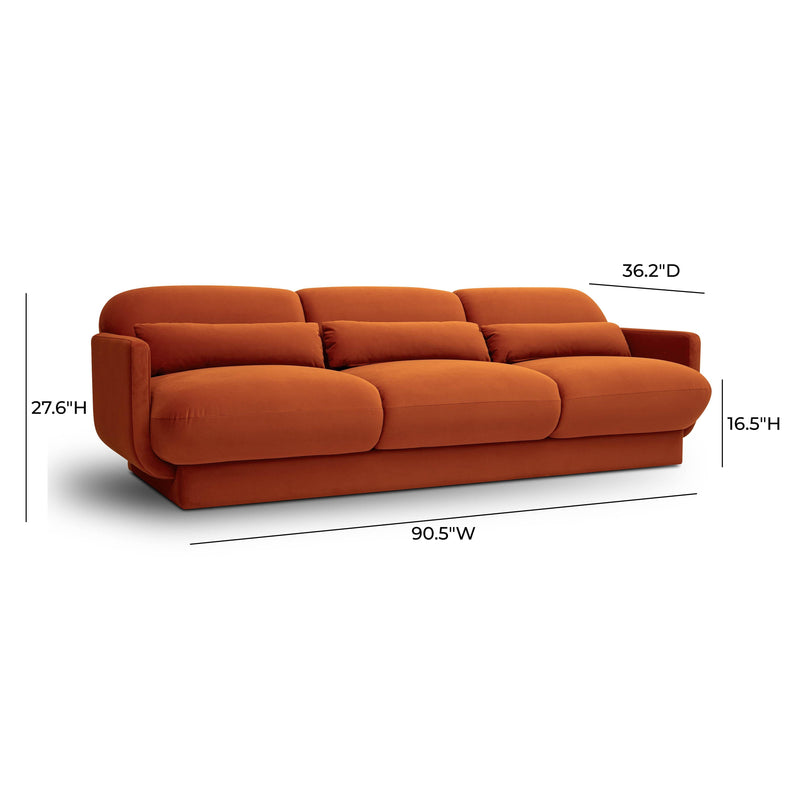 Azalea 90.5" Performance Velvet Sofa-zoom-