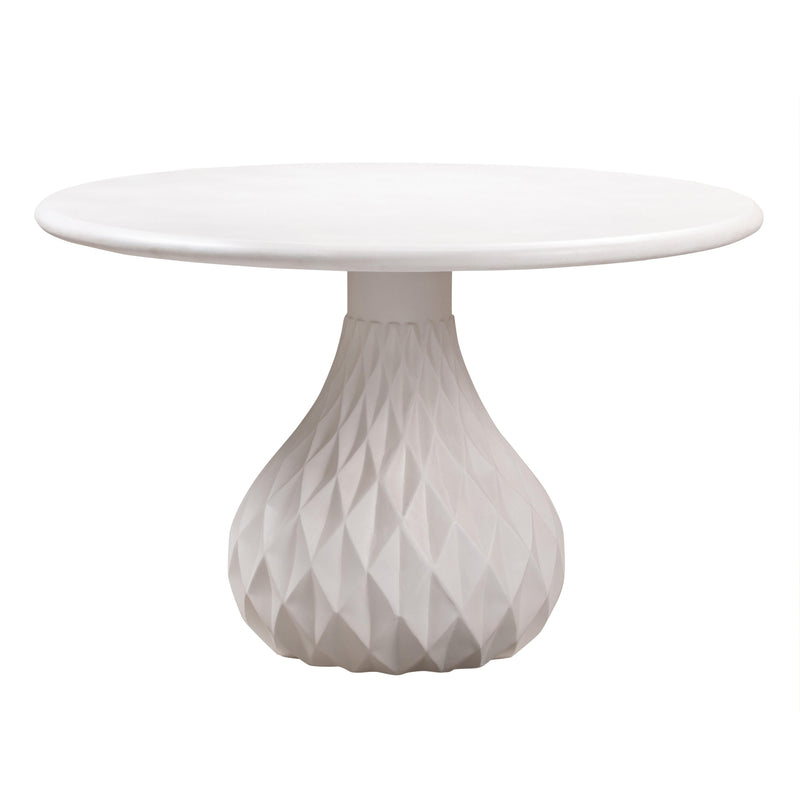 Tulum 47" Ivory Concrete Indoor / OutdoorRound Dining Table-zoom-