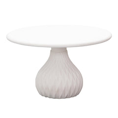Tulum 27.5" Ivory Concrete Indoor / Outdoor Round Coffee Table