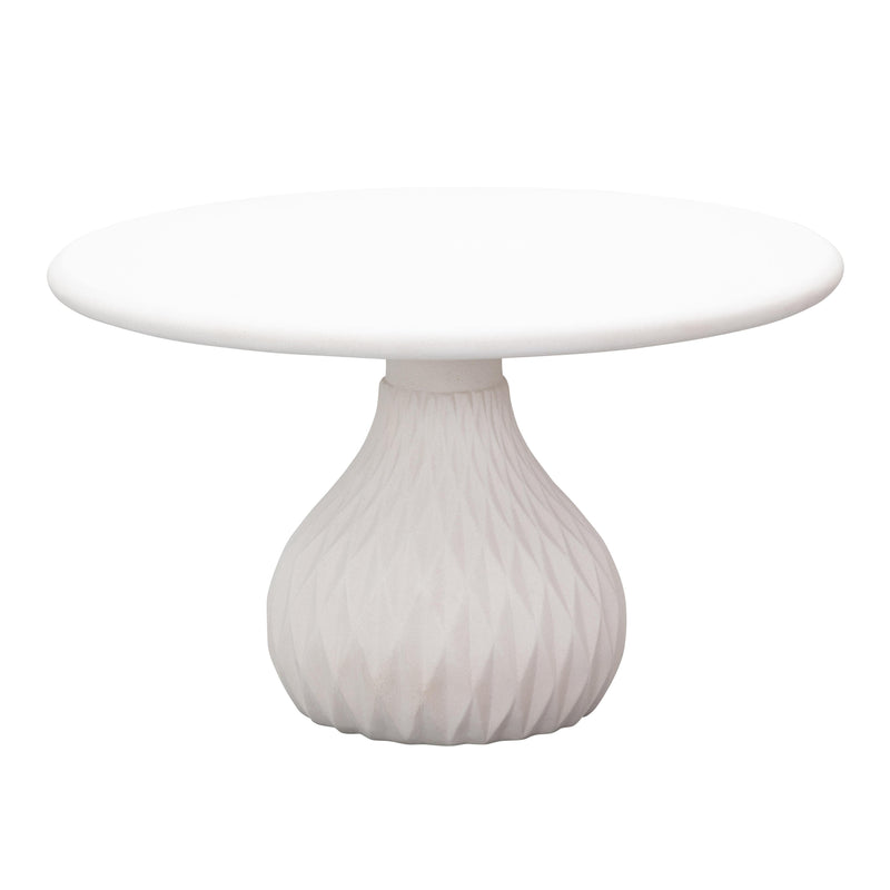 Tulum 27.5" Ivory Concrete Indoor / Outdoor Round Coffee Table-zoom-