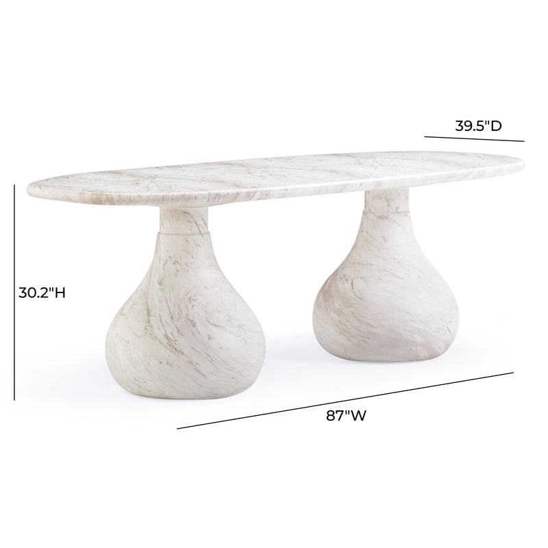 Smooch 87" Concrete Indoor/Outdoor Dining Table-zoom-