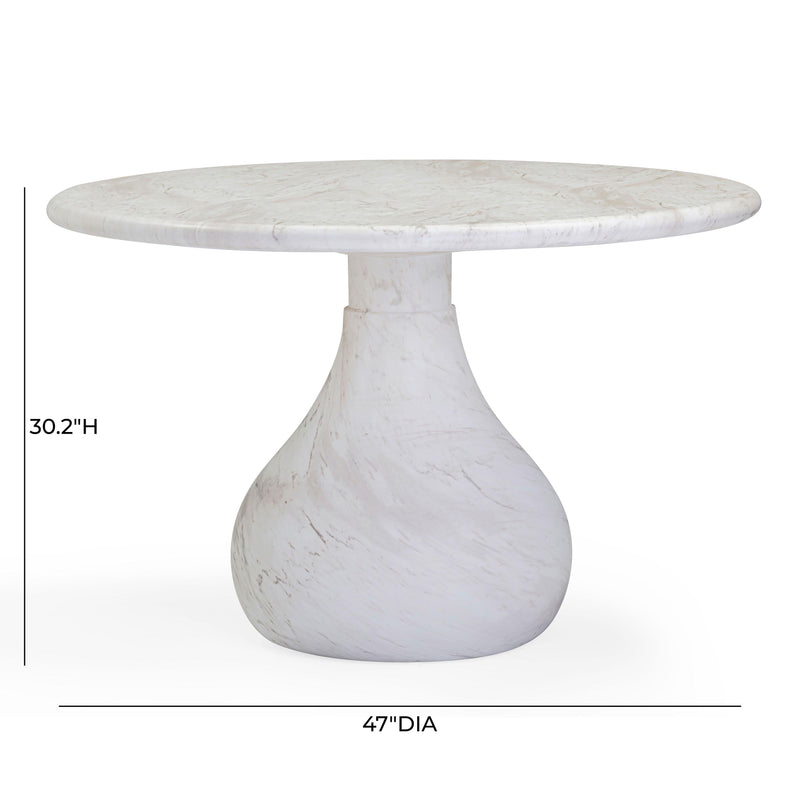 Smooch 47" Concrete Indoor/Outdoor Round Dining Table-zoom-