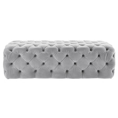 Kaylee 49" Performance Velvet Tufted Jumbo Ottoman