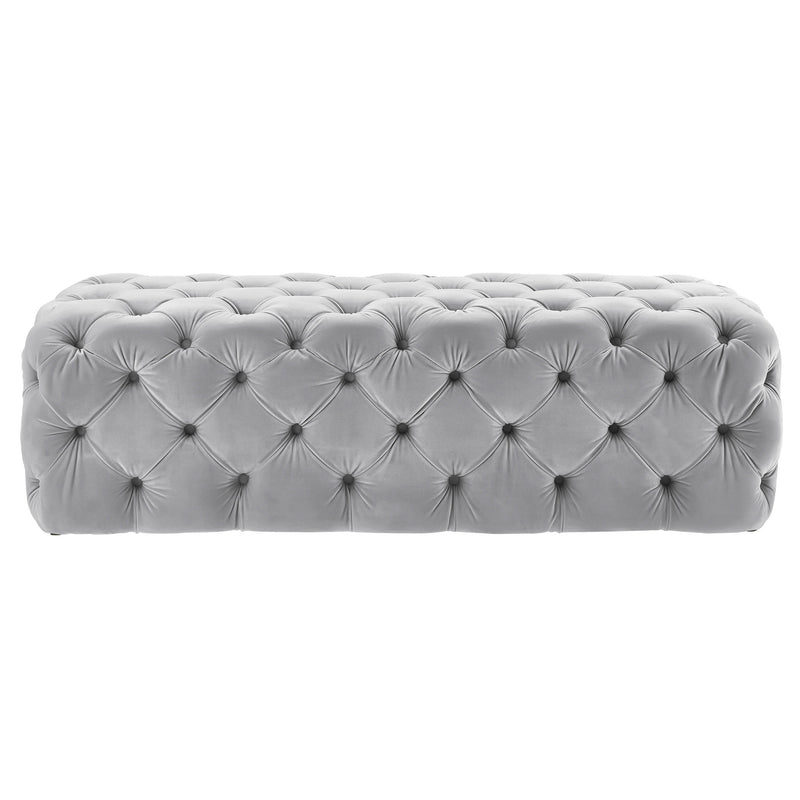 Kaylee 49" Performance Velvet Tufted Jumbo Ottoman-zoom-