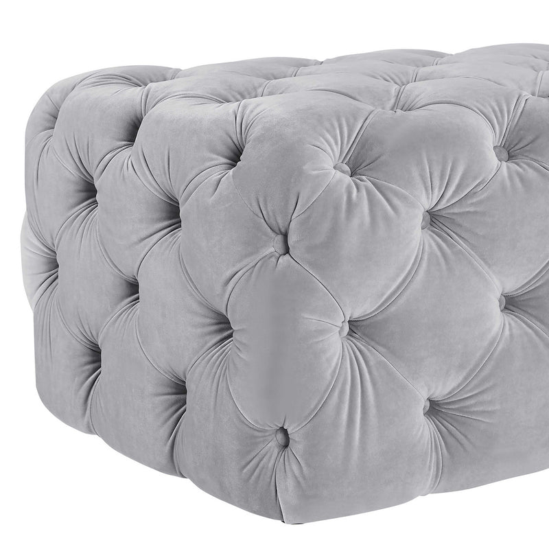 Kaylee 49" Performance Velvet Tufted Jumbo Ottoman-zoom-