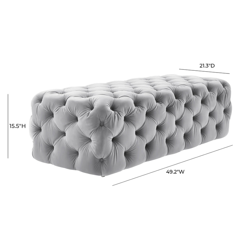 Kaylee 49" Performance Velvet Tufted Jumbo Ottoman-zoom-
