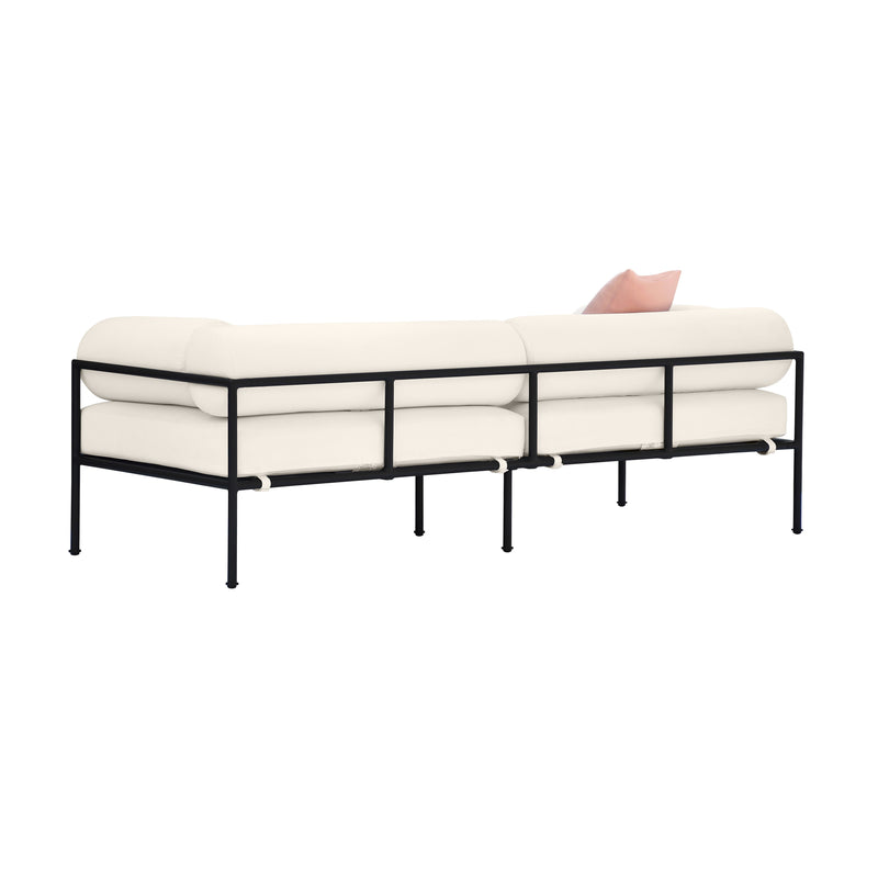 Vera 84" Cream Performance Fabric Outdoor Sofa-zoom-