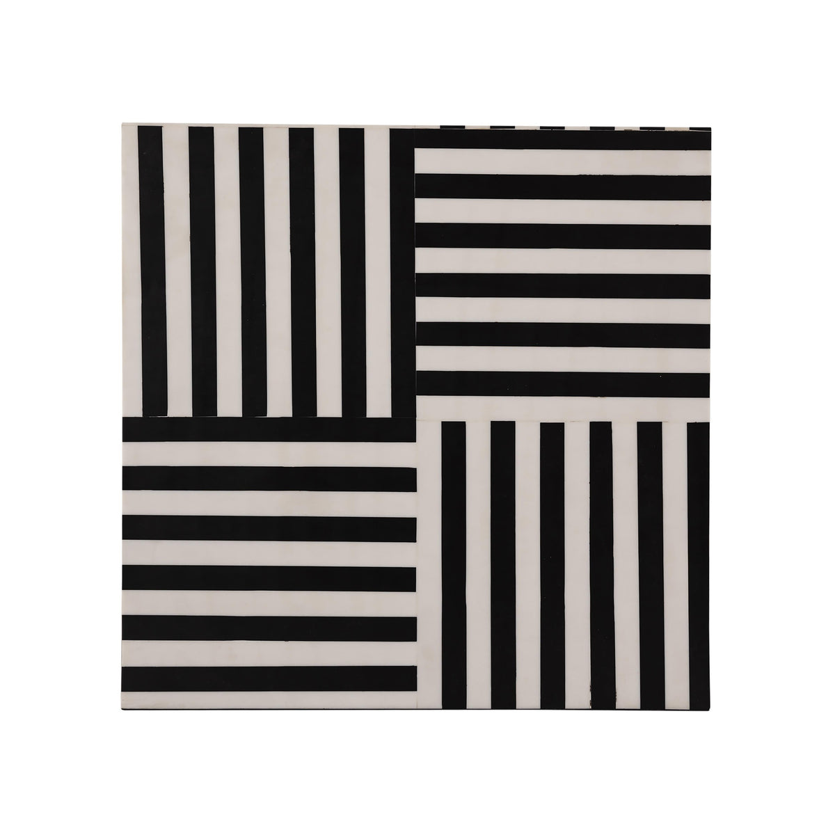 Cube Black and White Side Table