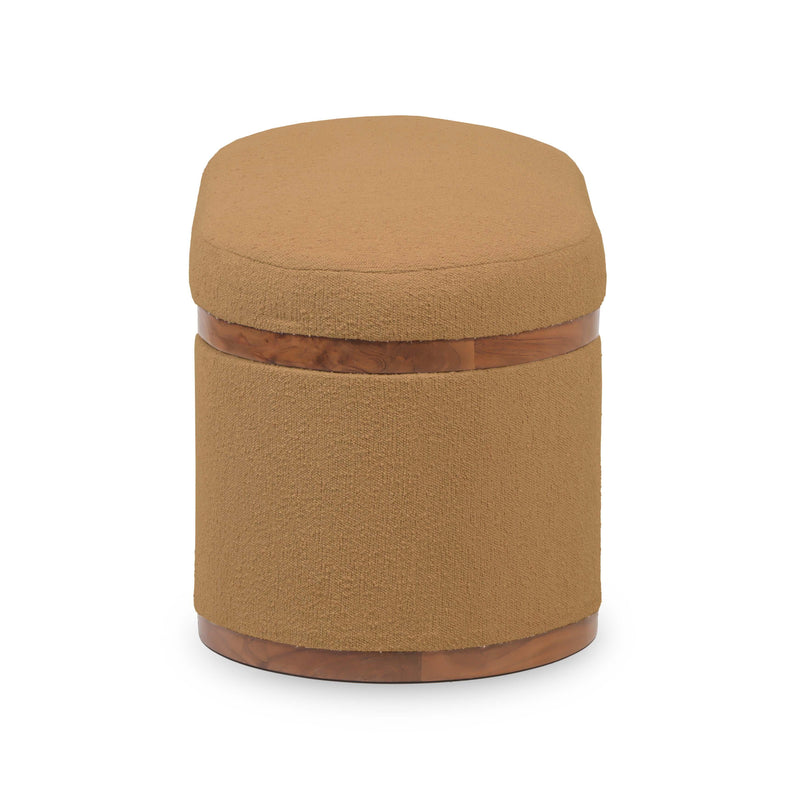 Olivier 41" Boucle Oval Storage Ottoman-zoom-