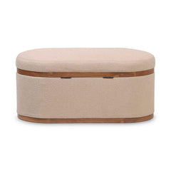 Olivier 41" Boucle Oval Storage Ottoman