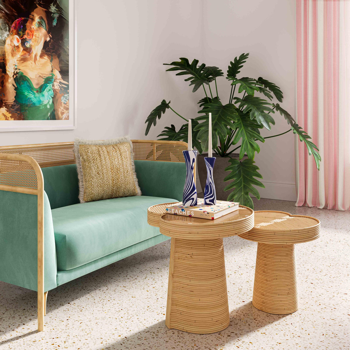 Felicia Lilypad Side Table (18"-22")