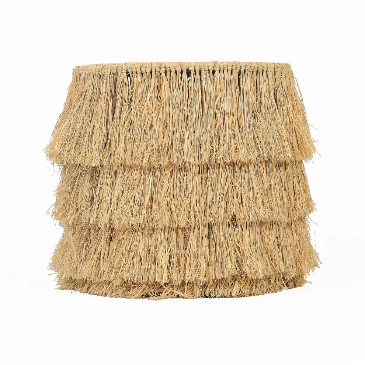 Luau Natural Rattan Round End Table