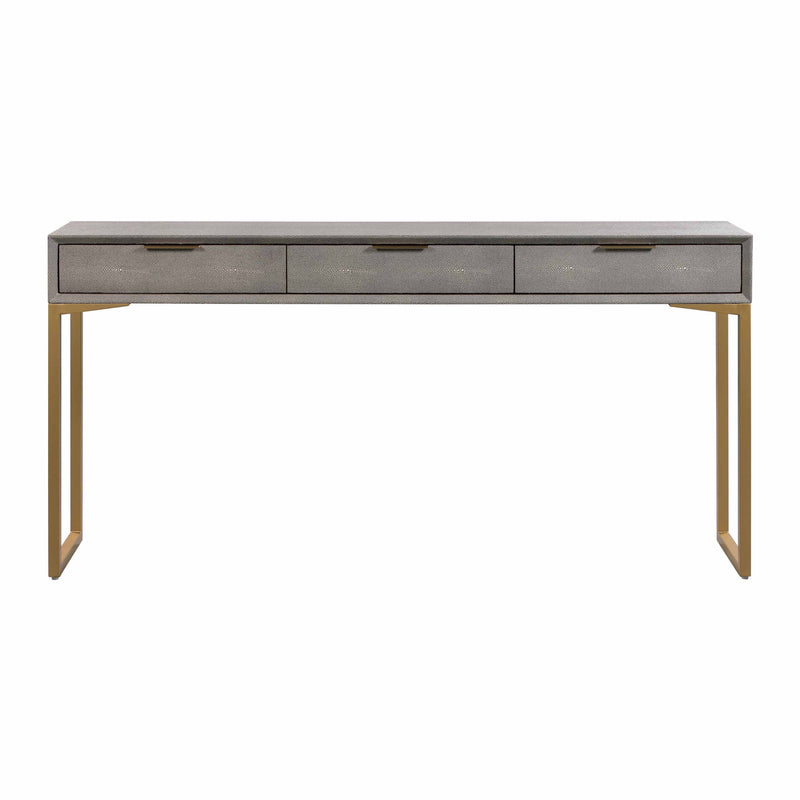 Pesce 59" Faux Shagreen 3-Drawer Console Table-zoom-