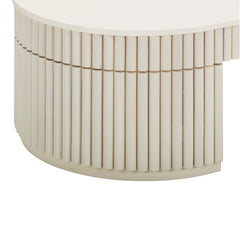 Bella 48" Cream Oval Coffee Table