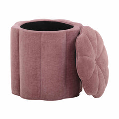 Fleur Textured Performance Velvet Storage Ottoman