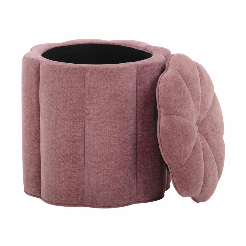 Fleur Textured Performance Velvet Storage Ottoman-zoom-