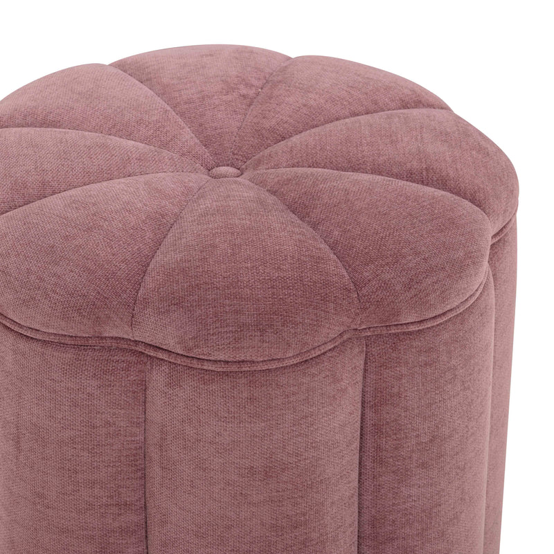 Fleur Textured Performance Velvet Storage Ottoman-zoom-