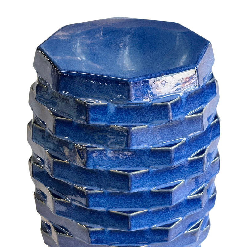 Trax Azul Blue Indoor/Outdoor Ceramic Side Table-zoom-