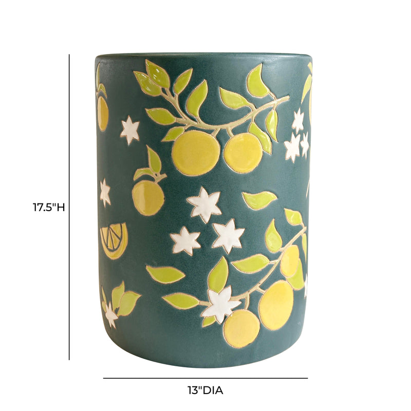 Tempest Citrus Indoor/Outdoor Ceramic Table-zoom-