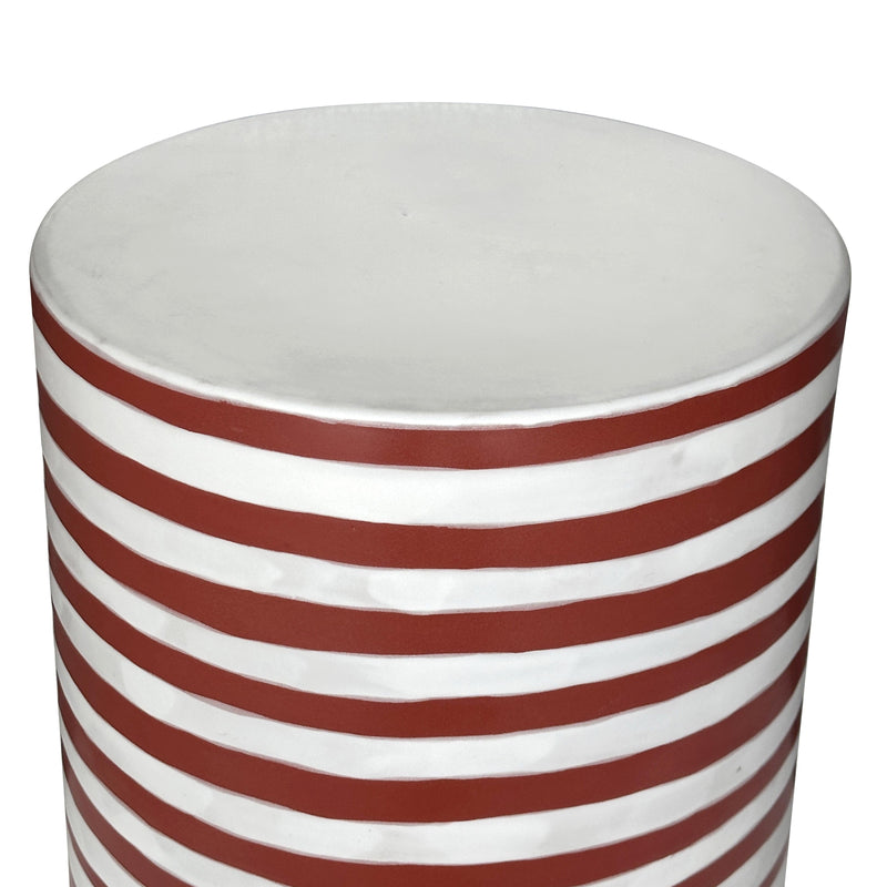 Tempest Indoor/Outdoor Ceramic Table in Stripes-zoom-