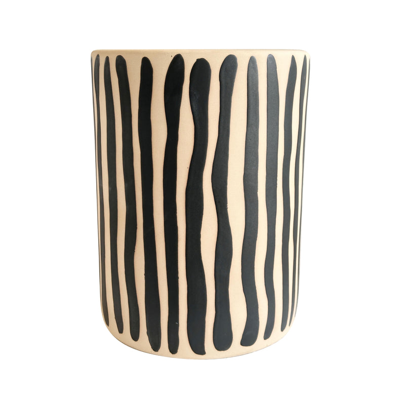 Tempest Indoor/Outdoor Ceramic Table in Stripes-zoom-