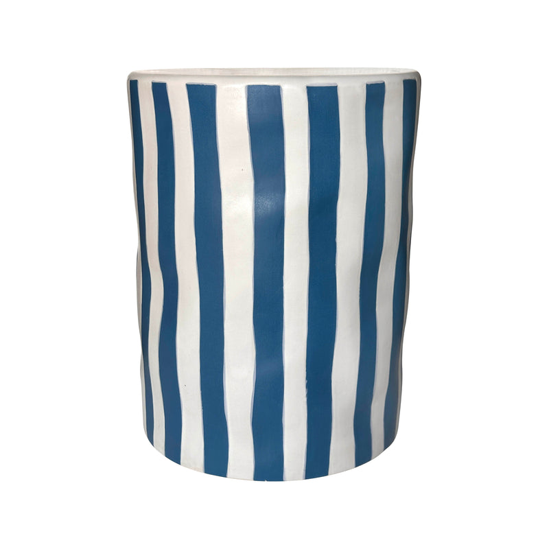 Tempest Indoor/Outdoor Ceramic Table in Stripes-zoom-