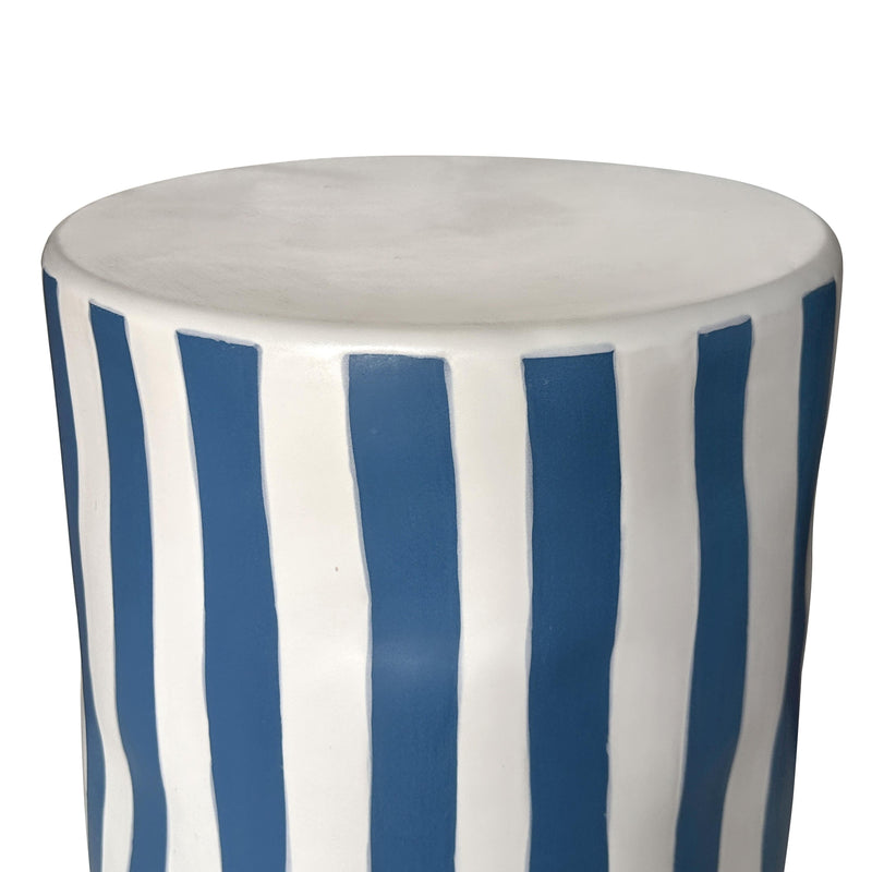 Tempest Indoor/Outdoor Ceramic Table in Stripes-zoom-
