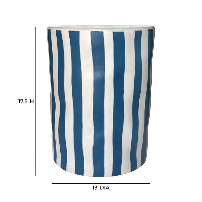 Tempest Indoor/Outdoor Ceramic Table in Stripes-zoom-