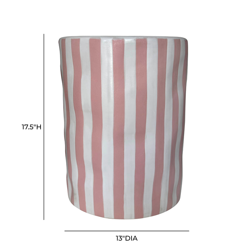 Tempest Indoor/Outdoor Ceramic Table in Stripes-zoom-